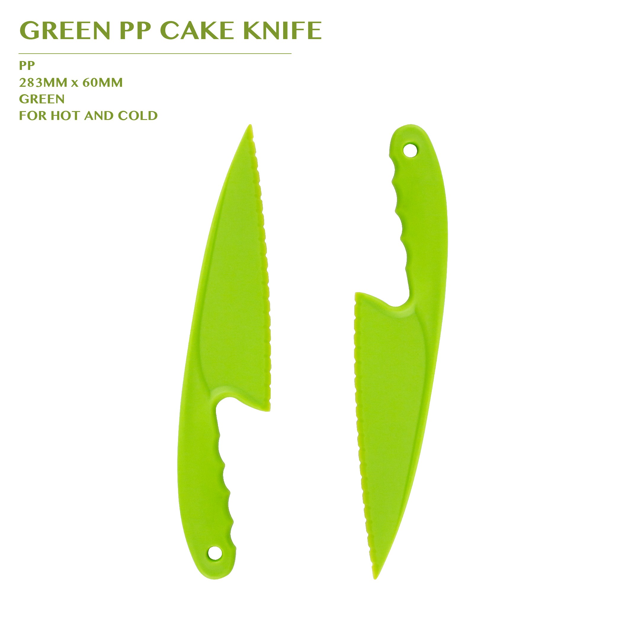 PRE-ORDER GREEN PP CAKE KNIFE