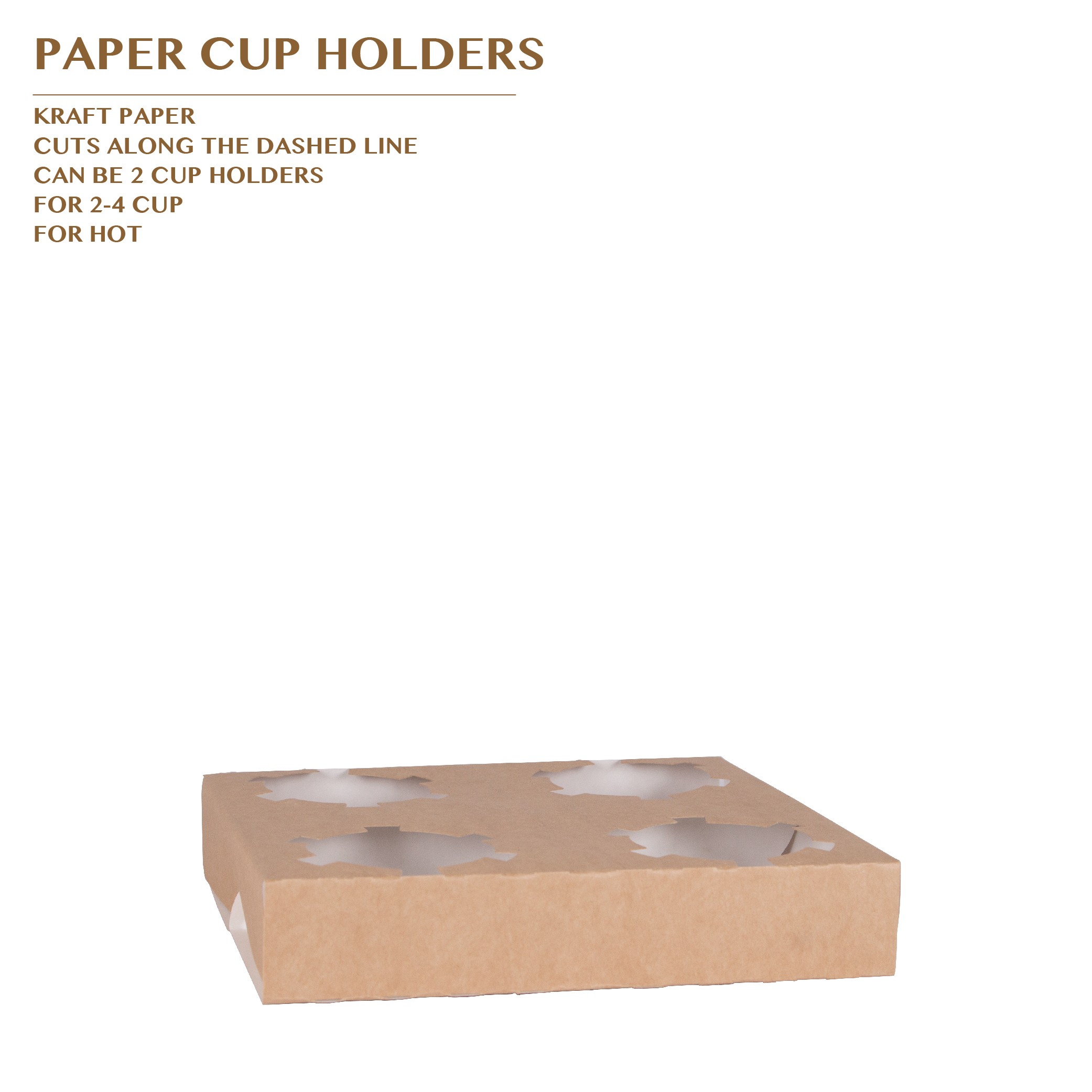 PAPER CUP HOLDERS FOR 4 CUP 600PCS/CTN