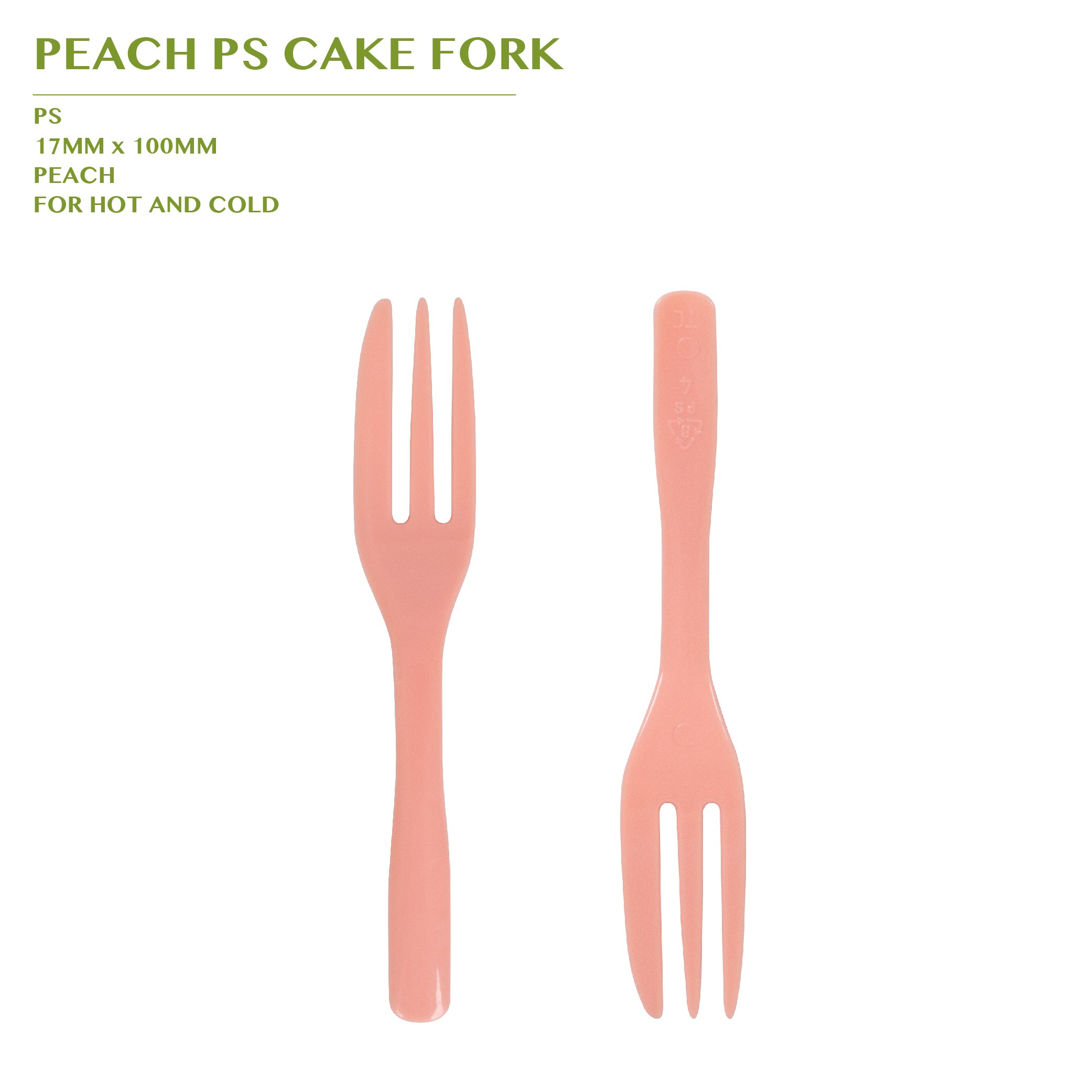 PRE-ORDER PEACH PS CAKE FORK 2520PCS/CTN