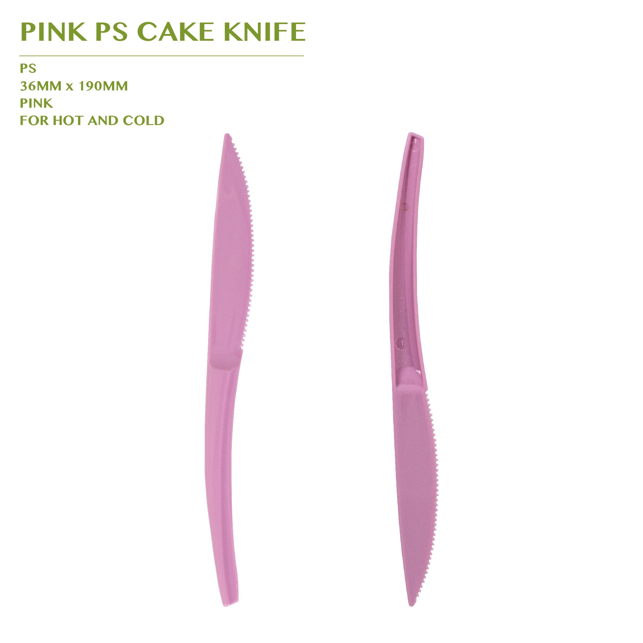 PRE-ORDER PINK PS CAKE KNIFE 2000PCS/CTN