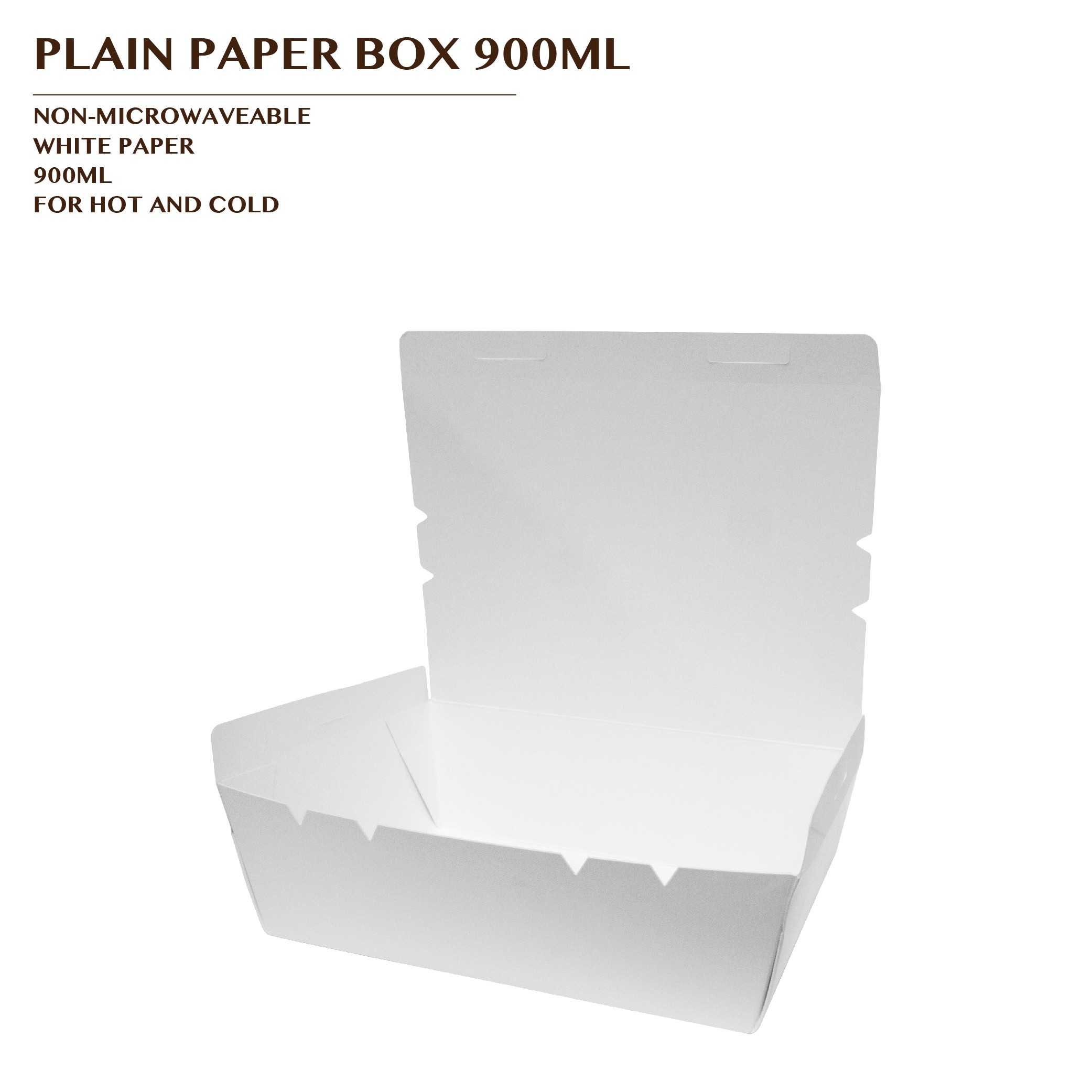 PLAIN PAPER BOX 900ML 600PCS/CTN
