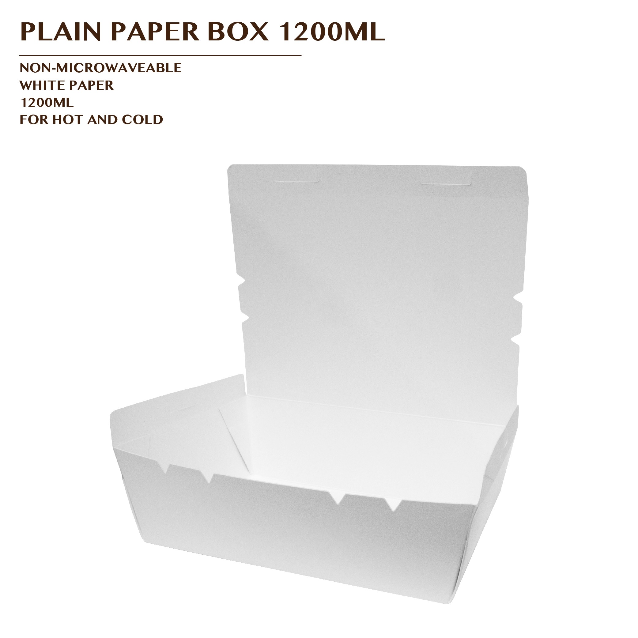PRE-ORDER PLAIN PAPER BOX 1200ML 600PCS/CTN