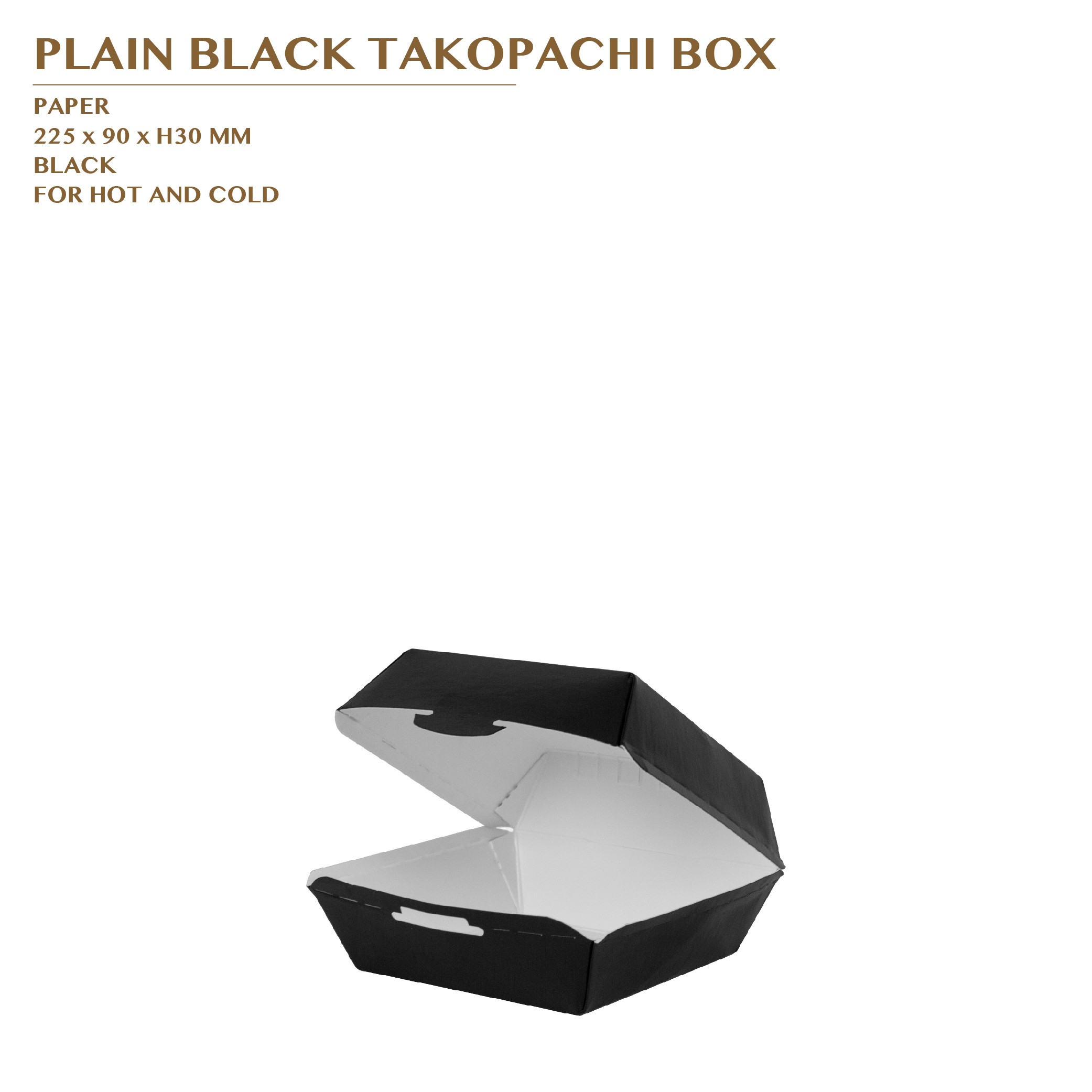 PRE-ORDER PLAIN BLACK TAKOPACHI BOX 1000PCS/CTN
