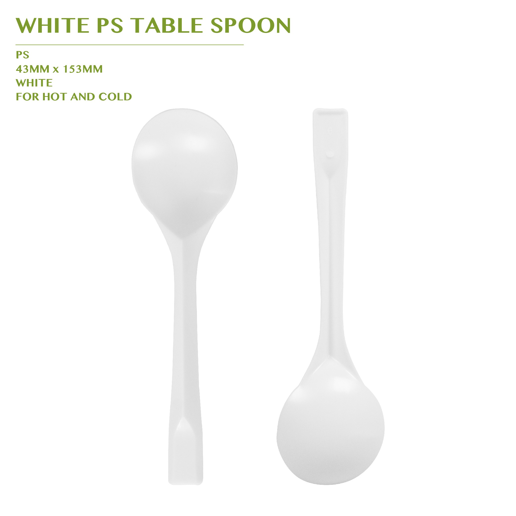 PRE-ORDER WHITE PS TABLE SPOON 4000PCS/CTN