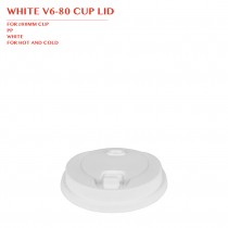 WHITE V6-80 CUP LID Ø80MM 1000PCS/CTN