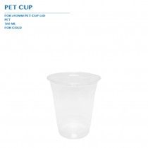 PRE-ORDER PET CUP 360ML Ø92MM 1000PCS/CTN