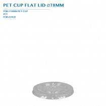 PRE-ORDER PET CUP FLAT LID Ø78MM PCS/CTN