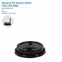 BLACK PP INJECTION  LID Ø90 MM 100PCS/10PKTS/CTN