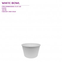 PRE-ORDER WHITE BOWL 260ML 1000PCS/CTN