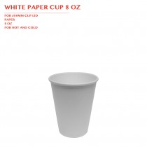 PRE-ORDER WHITE PAPER CUP 8 OZ 1000PCS/CTN