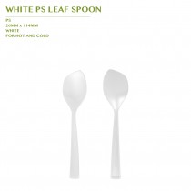 PRE-ORDER WHITE PS LEAF SPOON 2800PCS/CTN