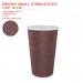PRE-ORDER BROWN SMALL CORRUGATED  CUP 16 OZ 500PCS/CTN