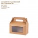 PRE-ORDER #4 KRAFT PASTRY BOX  WITH WINDOW